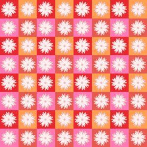 Floral Check in Candy
