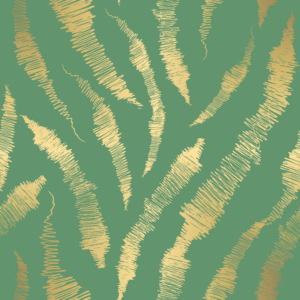 Zebra Scribbles in Metallic Sage